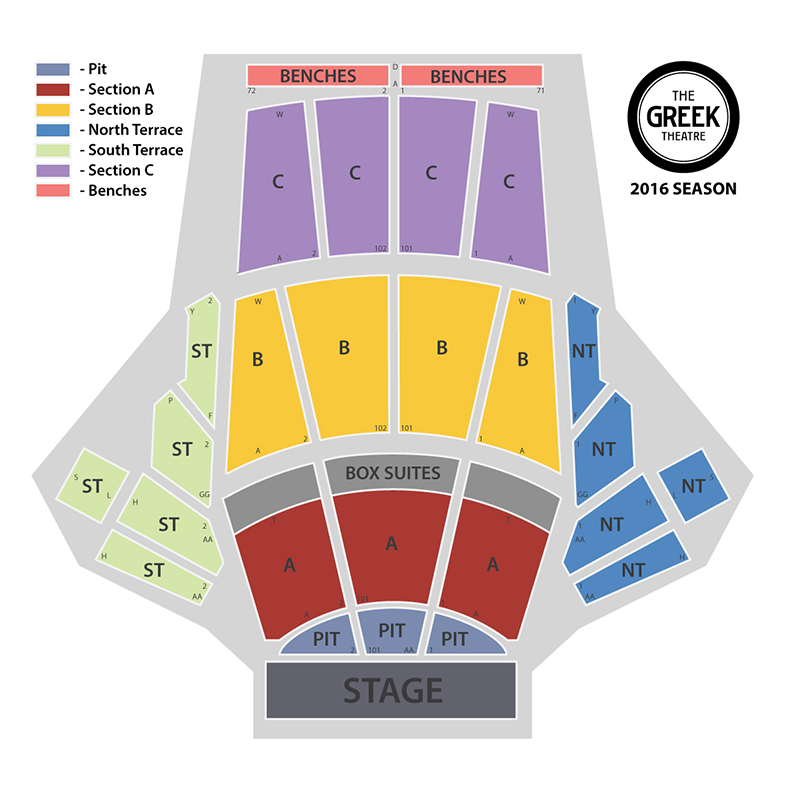 Official Greek Theatre Website :: Seating Chart